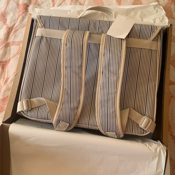 ZARA Satchel style school backpack with a striped print. - Picture 5 of 5